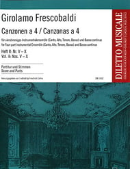 Canzonas a 4 #2 Score and Parts cover